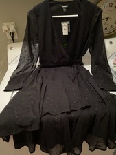 Express NWT MIDI Cocktail Party Dress Size S V-Neck Lined & Flowy