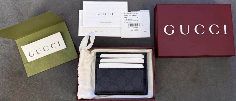 Gucci Ophidia Supreme Canvas Card Holder Men's Blue - Image 2 of 2