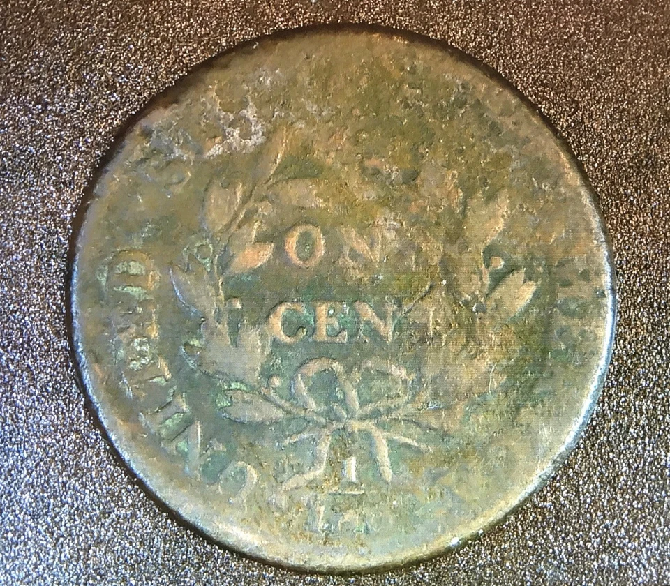 1798 Draped Bust Large One Cent 1c US Early Copper Coin! - Image 2 of 4
