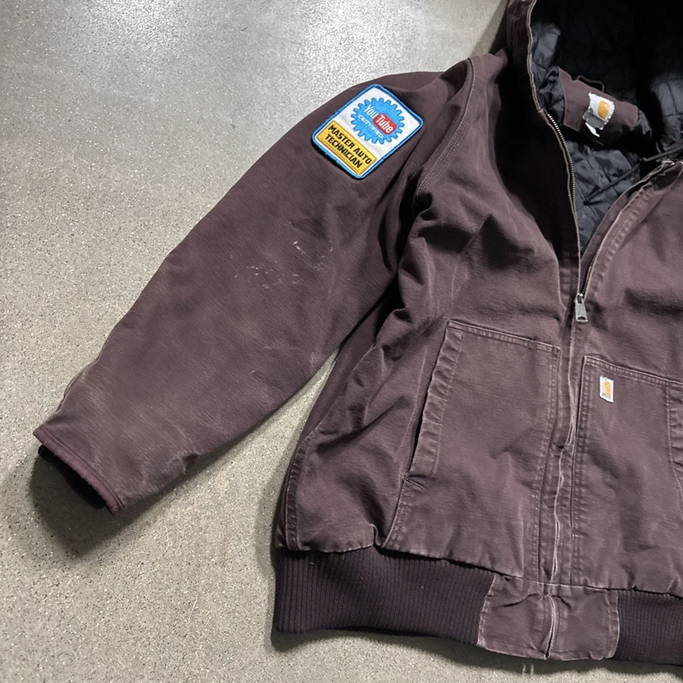 Chaqueta con capucha Carhartt vintage 104053-DWN para mujer XL parche de YouTube  Foto 4 de 4