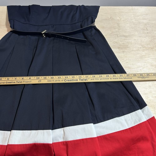Tommy Hilfiger Plissee Fit & Flare Damen ärmelloses Kleid 12 Maritim Preppy - Bild 11 von 13