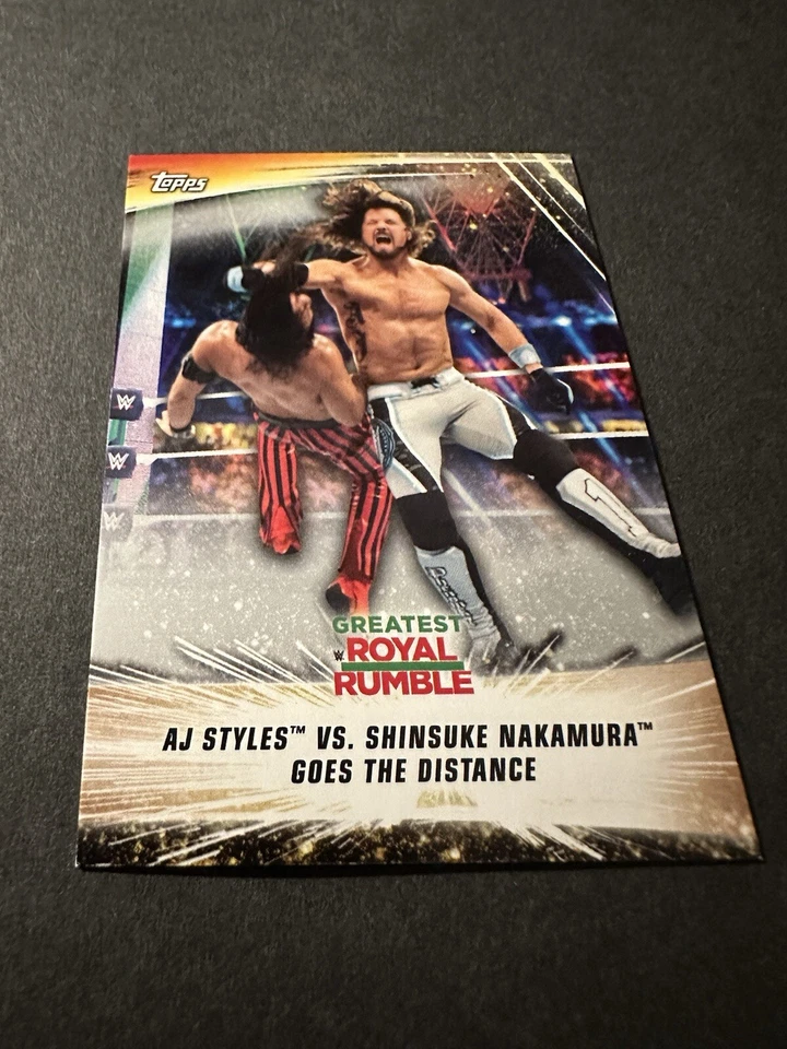 2019 Topps WWE Wrestling AJ Styles Shinsuke Nakamura Summer Slam #59 Silver /25 - Image 2 of 3