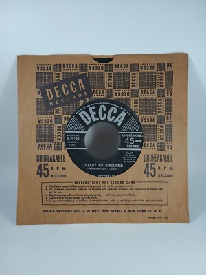 Ella Fitzgerald - Lullaby Of Birdland /Later - DECCA 9-29198 - 45RPM