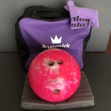 Hot Pink 14 Lb Brunswick Tzone Hot Pink USBC Bowling Ball and Brunswick Bag