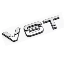 CHROME V6T LETTERS BADGE LOGO EMBLEM CAR TRUNK DECAL - REPLACEMENT