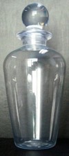 Set of 4 Clear Acrylic Plastic bottle