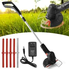 Cordless Electric Weed Lawn Edger Yard Grass String Trimmer Cutter Mower Garden