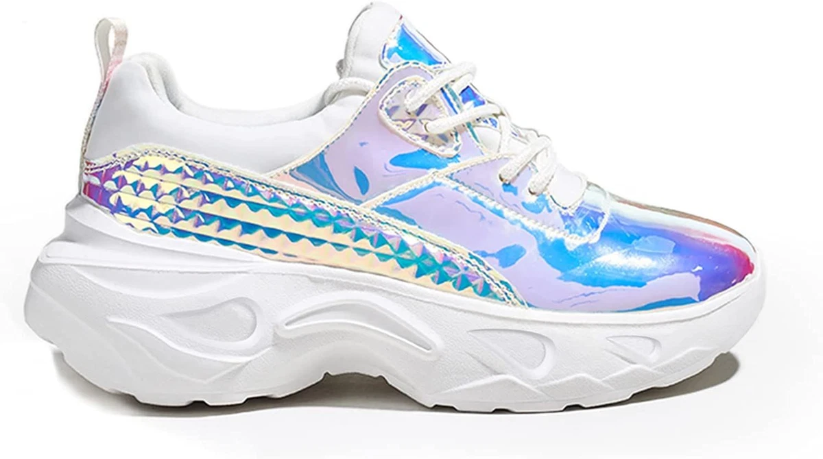 Metallic store chunky sneakers