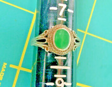 hei8115 Chrysophrase 925 Sterling Ring