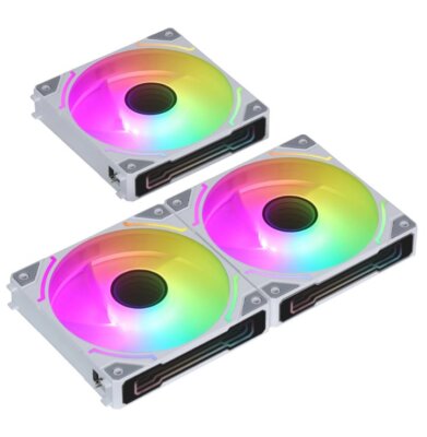 SAMA YE1203W 3-in-1 Easy Link Daisy Chain 120mm Computer Case Fan Kit White