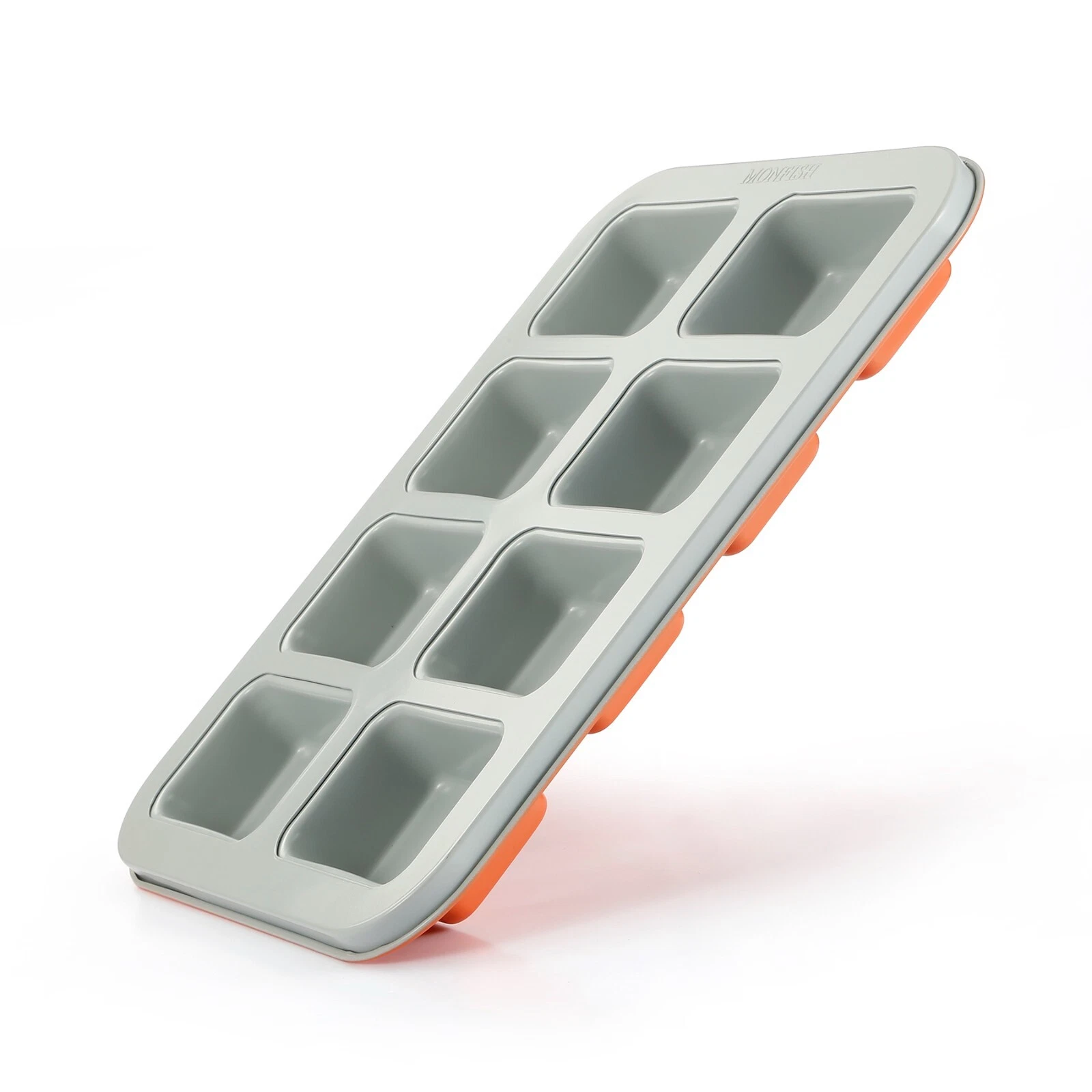 2PCS Mini Loaf Pan 8 Cup Cake Pan orange non Stick Coating cupcake Tin