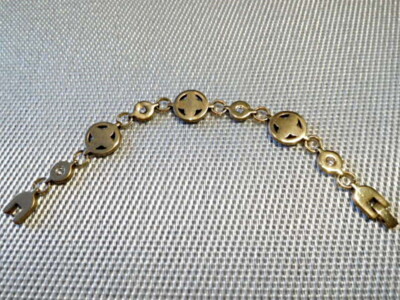 (03364) Wolframarmband - goldfarben - magnetische Elemente - sehenswert !!!