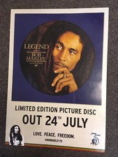 BOB MARLEY - RARE MUSIC PROMO POSTER - 75th ANNIVERSARY - LEGEND - #BOBMARLEY75