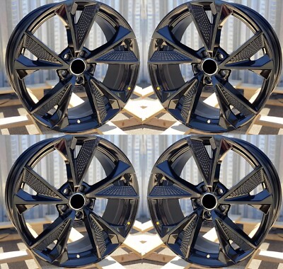 19x8.5 Wheels For Audi A4 A5 S4 S5 A6 Q3 Q5 Passat 19'' Gloss Black Rims Set 4