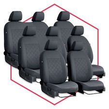 Autositzbezüge Maß Schonbezüge Sitzschoner für Volkswagen T5 (03-15) 8-Sitze