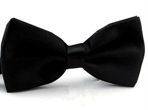 Party Silk Satin Plain Colour Tuxedo Solid Bow Tie Wedding Bowtie Necktie Ties - Picture 2 of 7