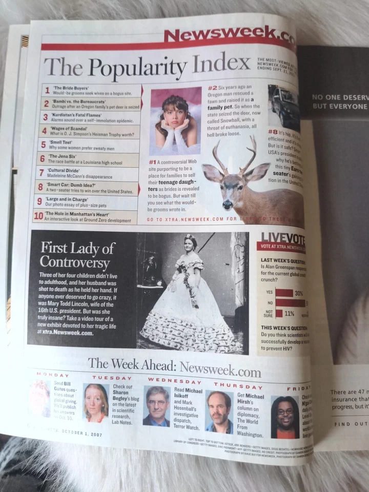 Newsweek Magazine Oct. 1, 2007 How to Heal the World Israeli Raid Newt Gingrich - Image 3 of 4