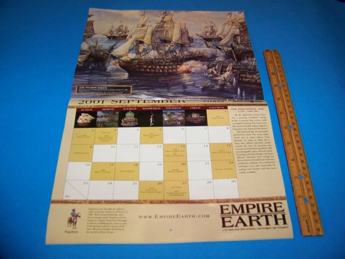 Empire Earth 2001 Historic Calendar Vintage Video Game Promotional Calendar - Picture 10 of 17
