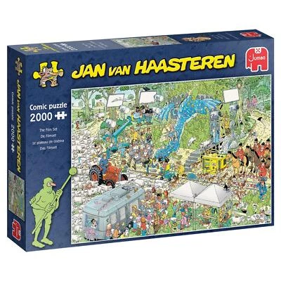 JUMBO SPIELE Jumbo 20047 Jan van Haasteren - Das Filmset 2000 Teile Puzzle, Comic Puzzle