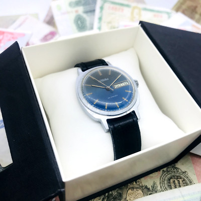   Seltene Slava Classic UdSSR Soviet Armbanduhr Armbanduhr 2428 Service  