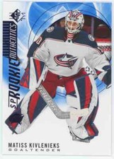 2020 20-21 SP ROOKIE AUTHENTICS BLUE PARALLEL MATISS KIVLENIEKS #102 RC