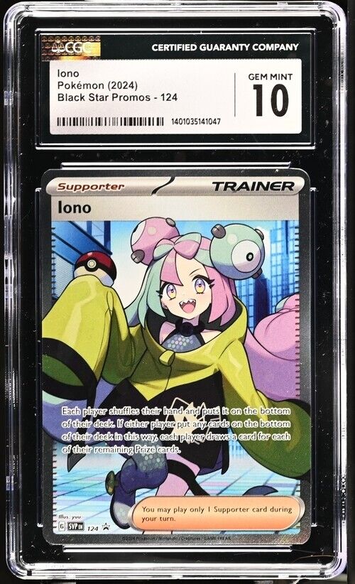 CGC Gem Mint 10 Iono 124 Pokémon Black Star Promo Iono CGC Gem Mint 10 Iono 124 Pokémon Black Star Promo Iono