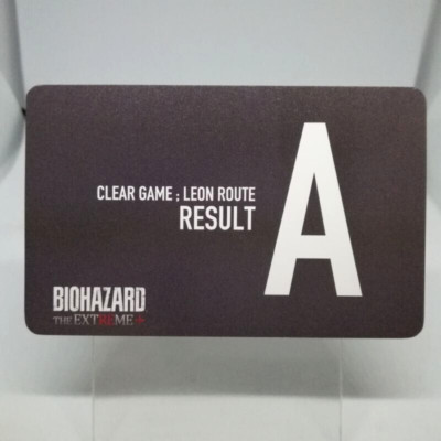 Leon EXTREME USJ Result Card Universal Studios  Resident Evil 2 Biohazard 2