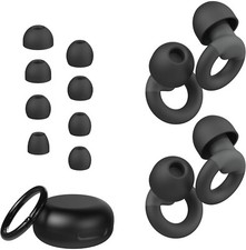 2 Pairs Reusable Earplugs for Noise Reduction 25dB-30dB with 8 Ear Tips