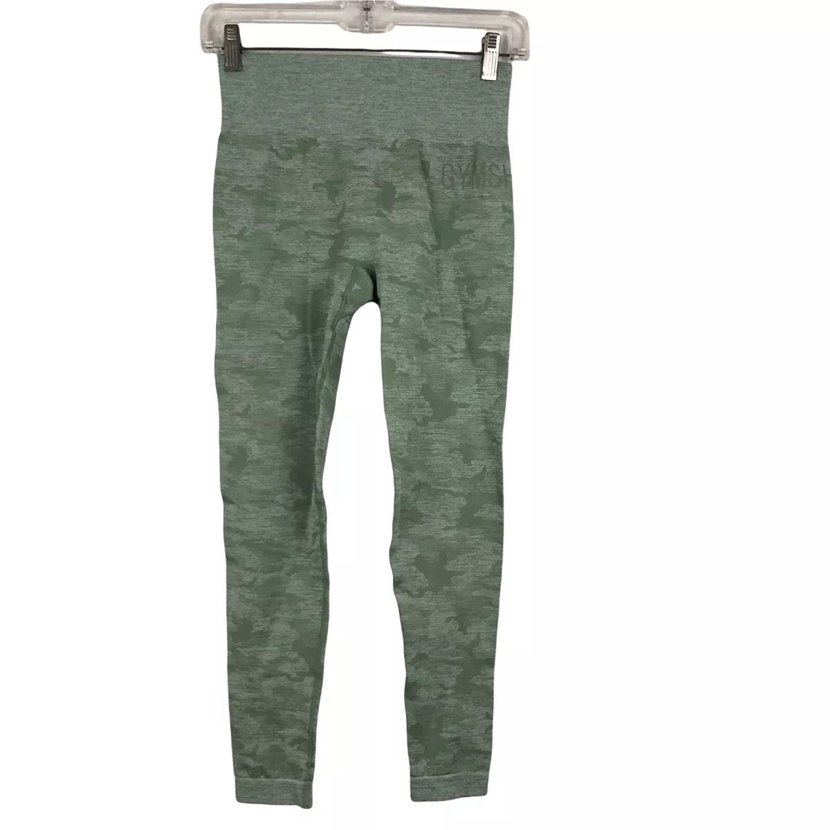 Gymshark Camo Seamless Leggings in Sage Green M