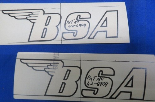 2 BSA Victor 441 Gas Tank Transfers ( 2 ) Made In UK, # 41-8051 5 x 1 3/4" - Bild 3 von 8
