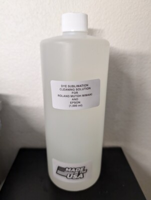 DYE SUBLIMATION CLEANING SOLUTION FOR ROLAND MUTOH MIMAKI AND EPSON (1,000 ml)