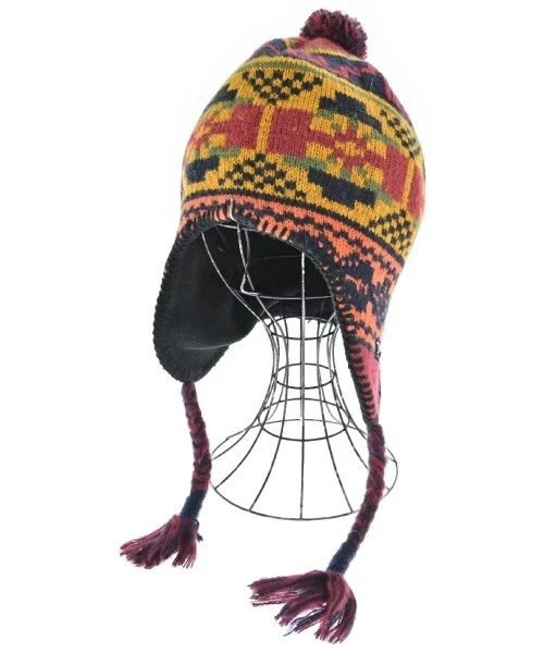 Casquettes/bonnets en tricot suprême jaune x rose marine, etc.(à motifs) 2200546116083
