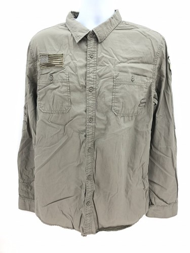 Cotton Long Sleeve Button Up Shirt Mens 