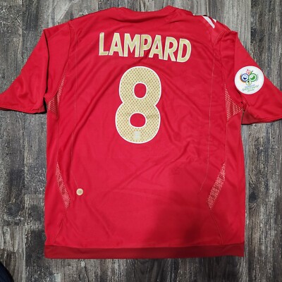 2006 Umbro England Away Soccer Jersey Frank Lampard Men XL World