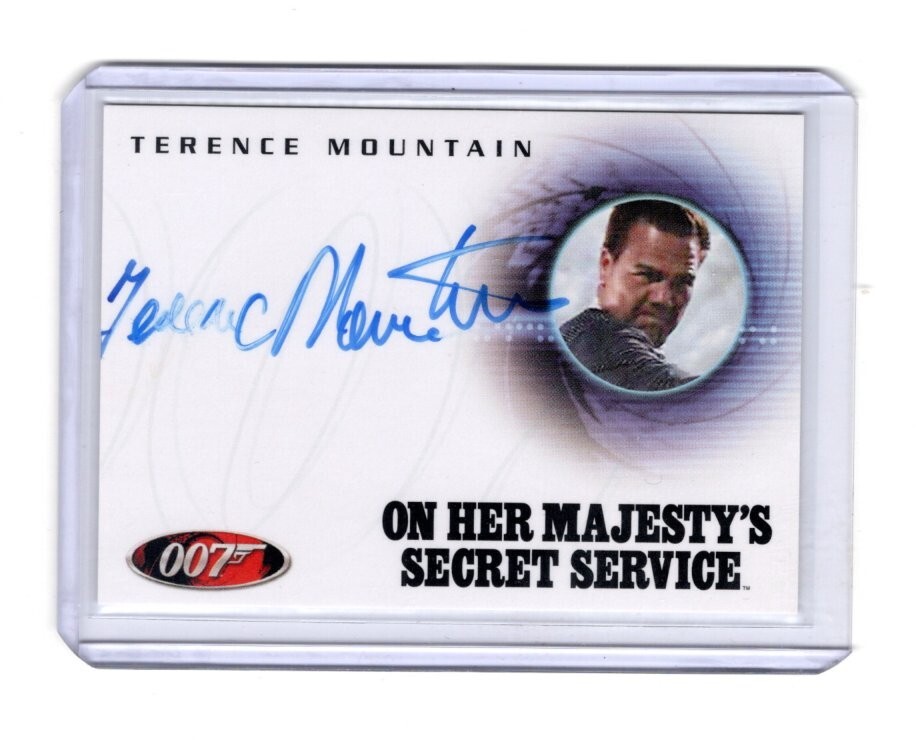 JAMES BOND IN MOTION TERENCE MOUNTAIN #A84 AUTOGRAPH 2008