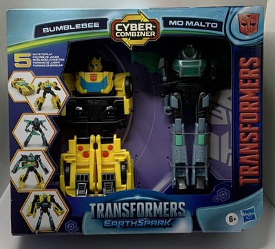Transformers EarthSpark Cyber-Combiner Bumblebee Mo Malto Collectibles Figures