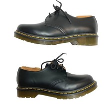 Dr. Martens 1461 W Black Smooth Leather 3-Eye Oxford Shoes Women 9 US L 1461W