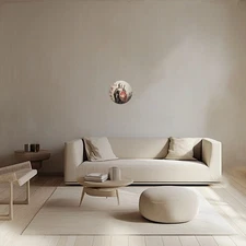 Knight Chinese Art Round Aluminum Art - Impressionist Farmhouse Decor