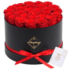 Preserved Roses 27 in Box Eternal Rose Flowers Birthday Gifts