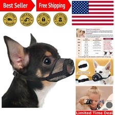 Ultra-Breathable Soft Mesh Dog Muzzle for Small to Large Breeds - Sizes XXS to L