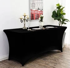 10 Pack Black Table Spandex Table Covers  NEW in PKG