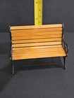 DOLLHOUSE BEAUTIFUL VINTAGE WOOD & METAL BENCH  CLASSIC STYLE FURNITURE ADORABLE — photo 9
