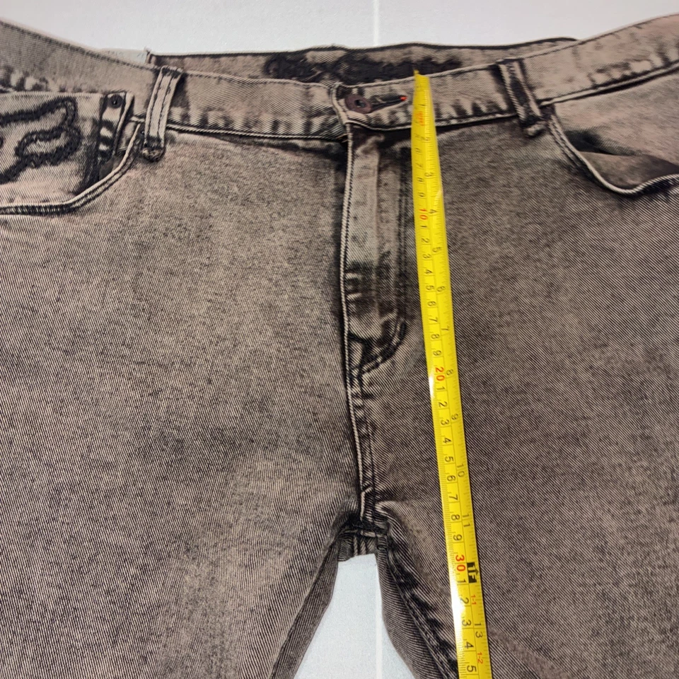 Pantalones de mezclilla elásticos Fox Racing de colección para hombre 40x32 calce recto Y2K años 2000 Foto 4 de 4