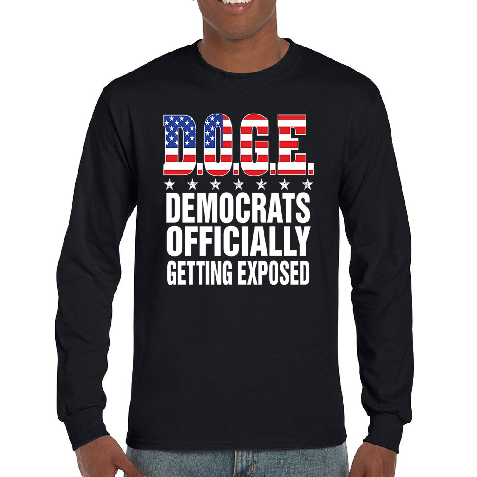 ALTRA T shirt manica lunga DOGE Democrats Getting Exposed patriota politico repubblicano