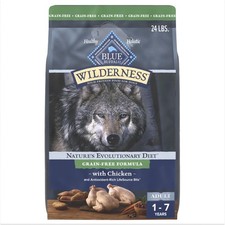 Blue Buffalo Wilderness Adult High-Protein Dry Dog Food with Real Chicken, Gr...