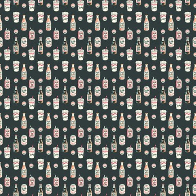 FIGO - Oven Fresh by Eve Anderson - Soda - Charcoal 1/4yd