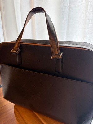 Louis Vuitton Malden M55135 Black Monogram Mat Calfskin Briefcase