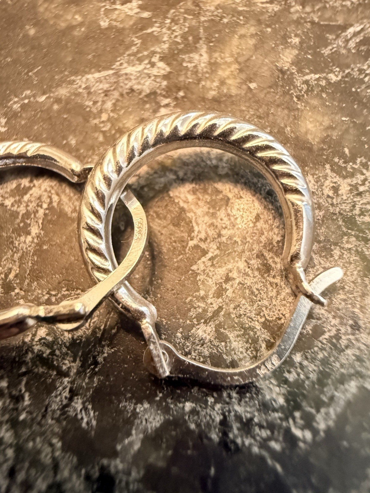 White Gold Hoop Earrings 14k