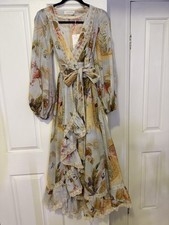 BNWT Zimmermann - Ascension Frill Midi Dress - Size 1 IN STORE FOR $950