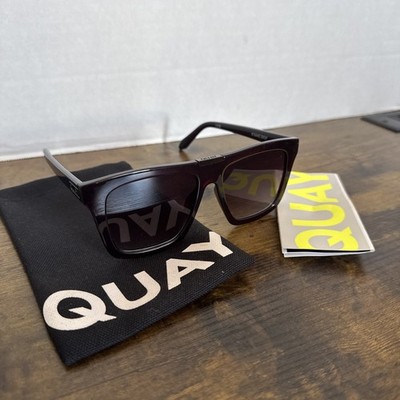 QUAY Name Drop Sunglasses Chocolate Frame Dark Chocolate Lens High Style Classy